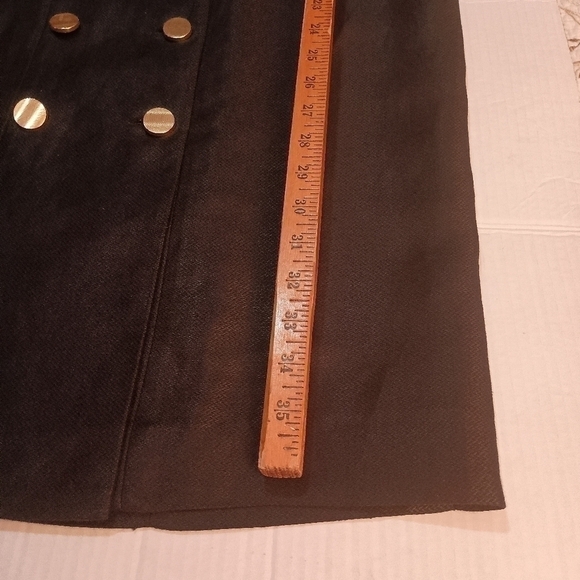 Don Caster Black and White Double Breasted Linen Blend Sheath Dress - Picture 6 of 8